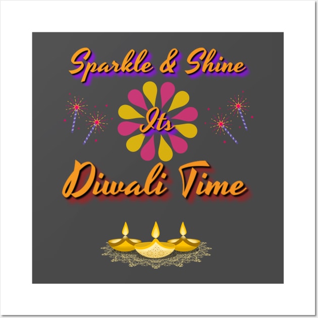 Diwali Tshirt , Happy Diwali, Indian Festival Wall Art by Swag Like Desi